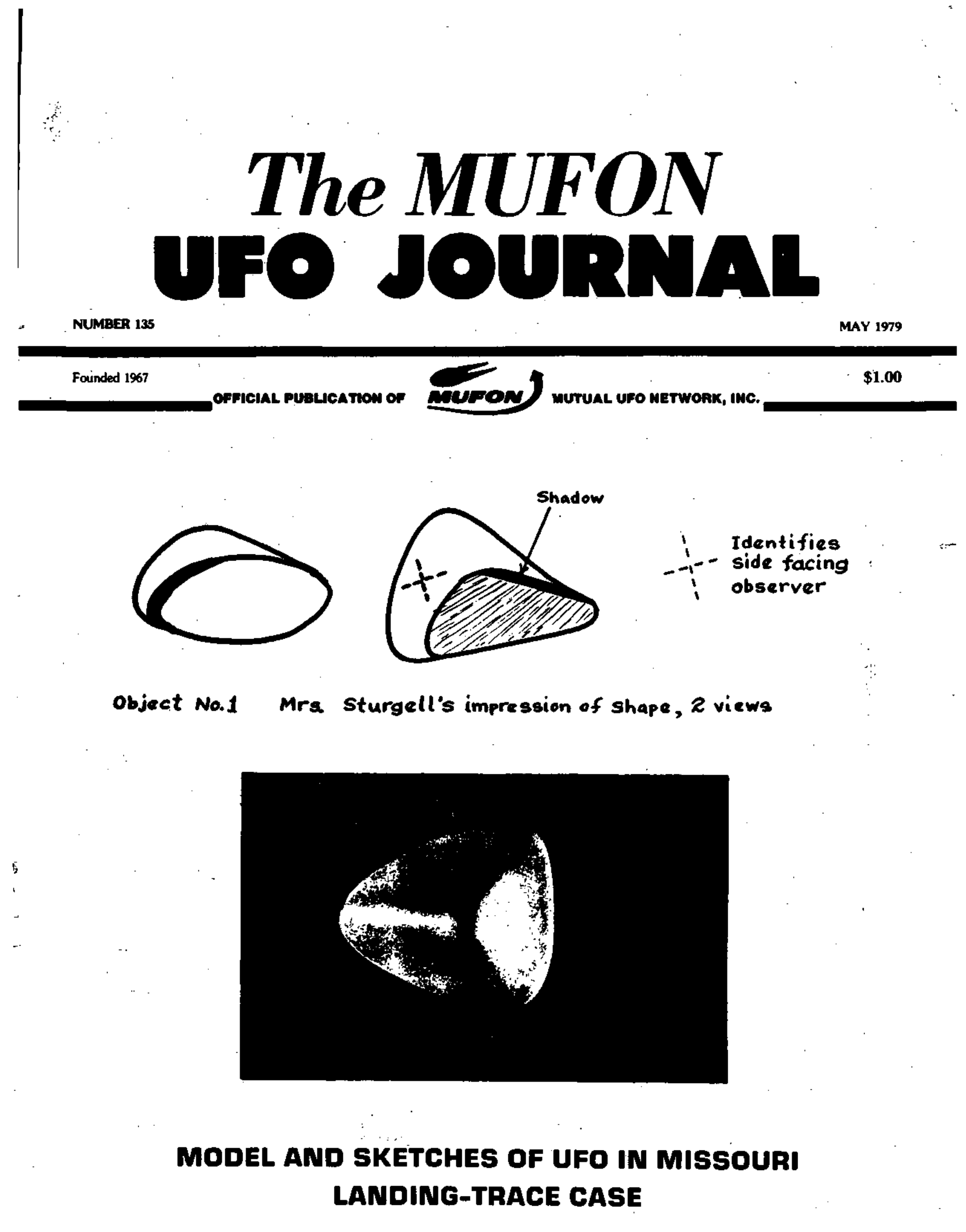 Complete text and images from the MUFON UFO Journal - 1979 5. May issue of the MUFON UFO Journal.